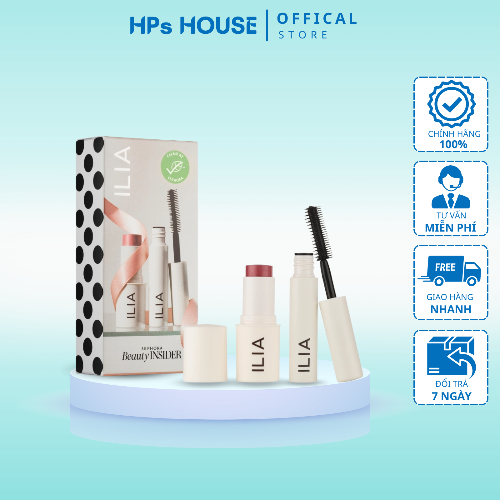 Set quà tặng Sephora - Mascara và kem Má Hồng