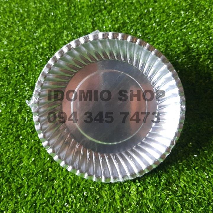 [HCM]Set 100 Đĩa Giấy Mpet Bạc – Đế Trắng 16cm