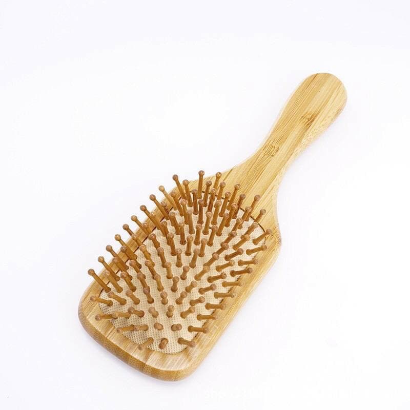 Lược cán gỗ cao cấp, chải rối tóc, chống tĩnh điện, massage da đầu