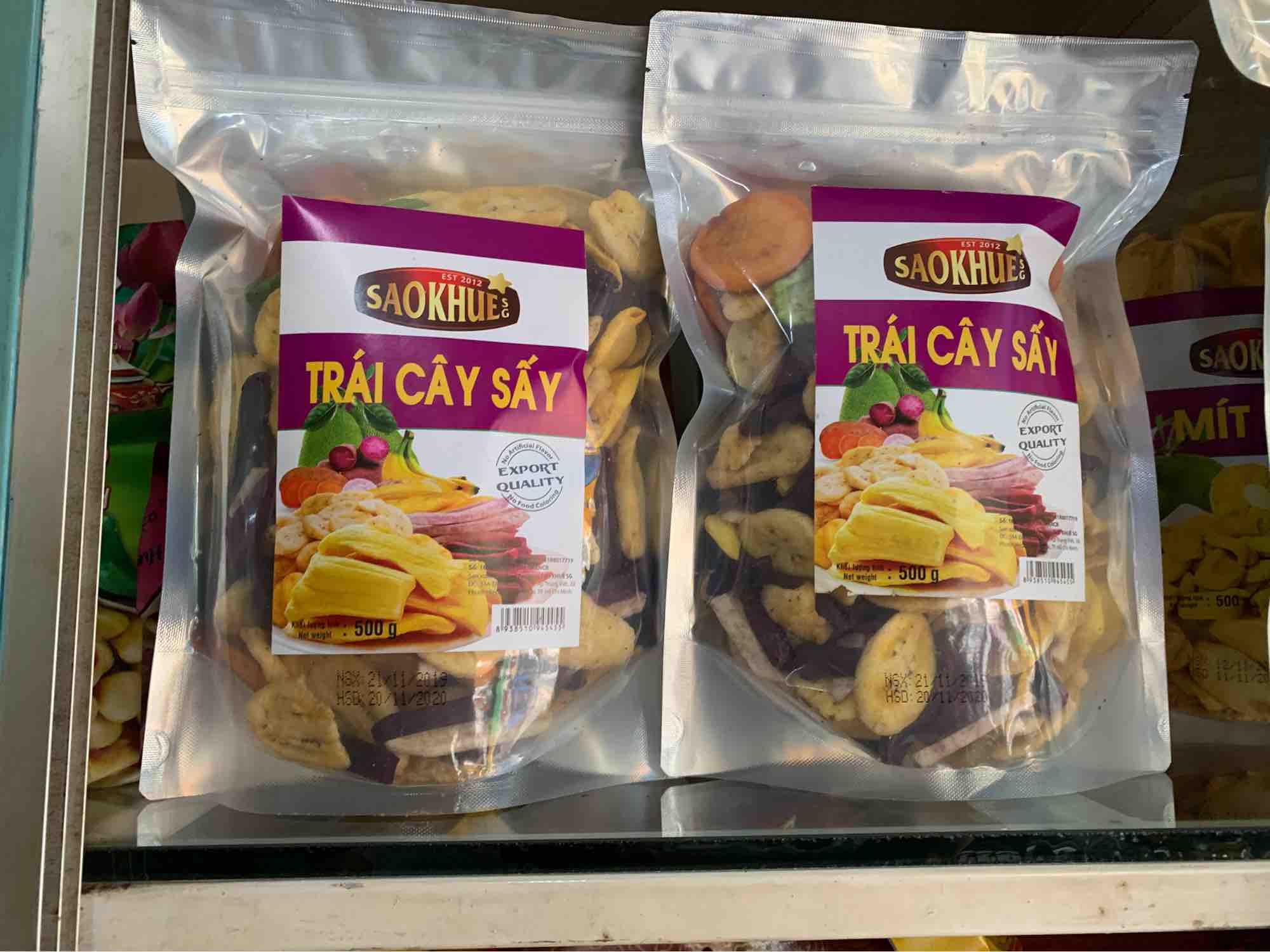 Trái Cây Củ Quả Sấy Giòn (hàng nguyên) Sao Khuê 500g Siêu giòn và ngon