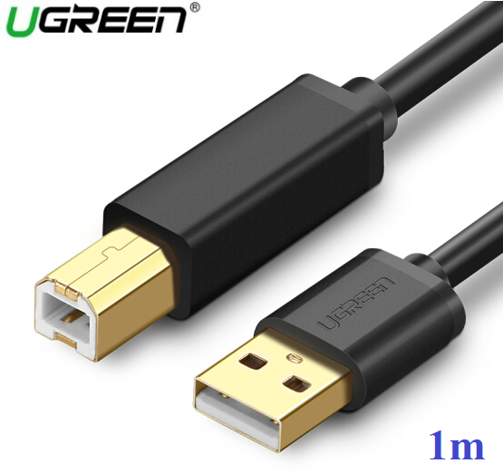 Cáp máy in usb 2.0 dài 2m, màu đen ugreen 20847