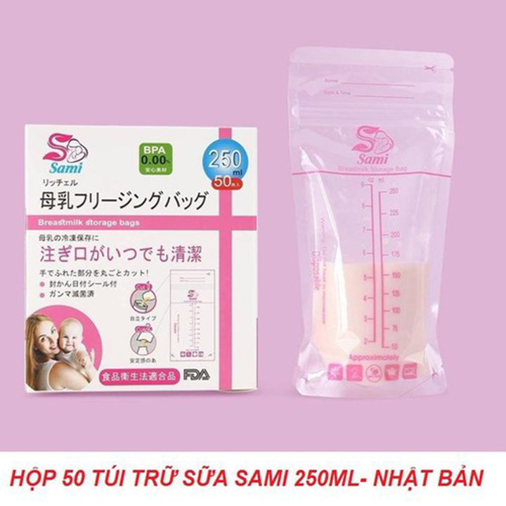 Hộp 50 túi trữ sữa sami nhật bản