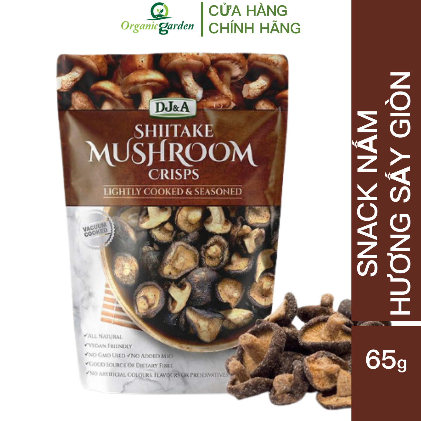 Nấm Hương Sấy Giòn Nhập Khẩu Úc 65g - DJ&A SHIITAKE MUSHROOM CRISPS