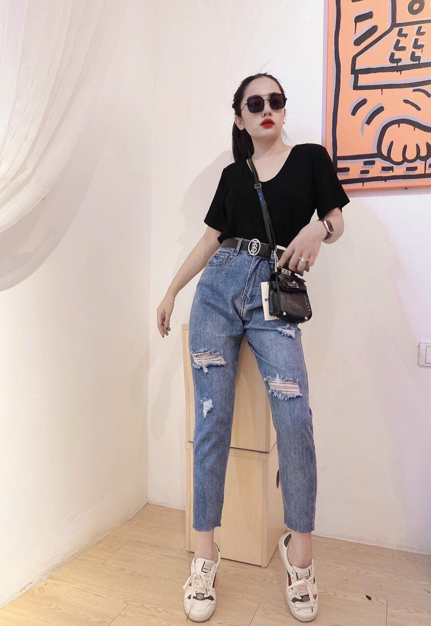 [HCM]( hot..) quần baggy nữ hoạ tiết thêu thời trang lưng cao tôn dáng hàng cao cấp lulyfashion ZZ47