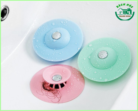 Bộ 03 Nắp Đậy Chặn Rác Bồn Rửa Bát - Bồn Rửa Mặt - Bật Mở Thông Minh - Ngăn Mùi Bồn Tắm - Nắp Cống