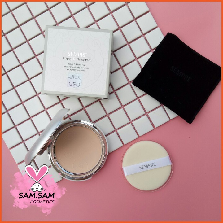 Phấn phủ geo Sempre Happy & Please pact, được sản xuất từ các thành phần lành tính, đảm bảo chất lượng như mô tả, an toàn cho người sử dụng