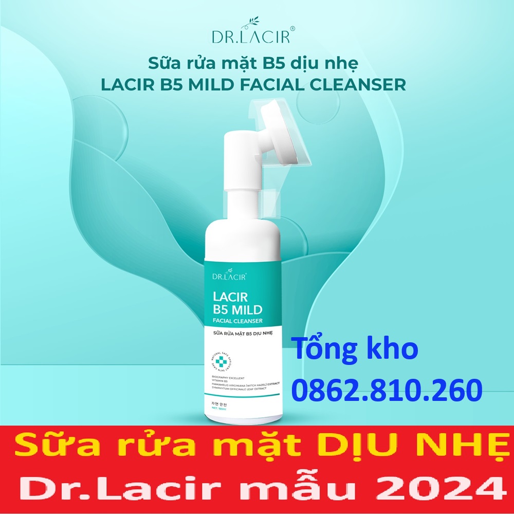 Sữa rửa mặt dịu nhẹ cho da nhạy cảm Lamer Care Dr.Lacir (kèm TÚI ĐỰNG LACIR)