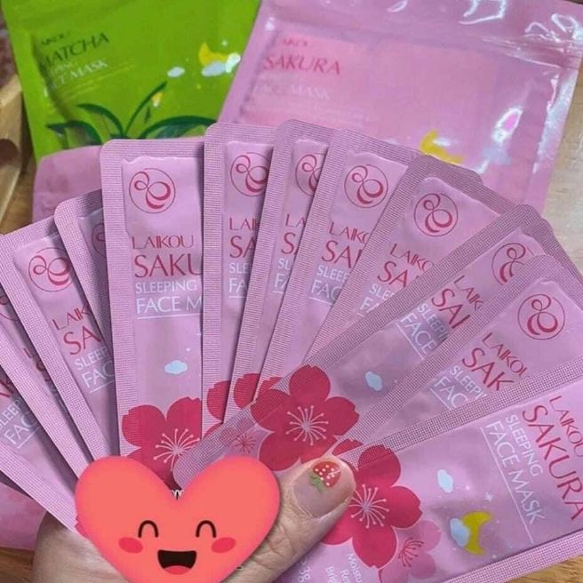 Mặt nạ ngủ Laikou hoa anh đào 15 goi