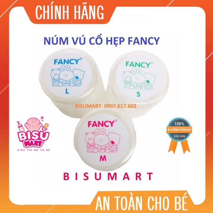 Núm vú cổ hẹp silicone siêu mềm, núm ly fancy