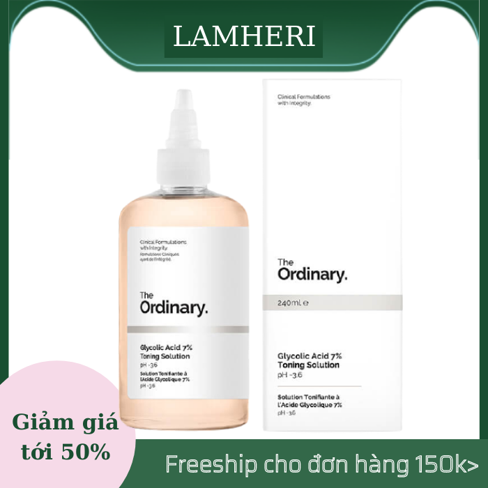 Toner tẩy da chết 240ml Glycolic Acid 7% Toning Solution The Ordinary