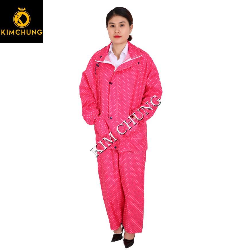 [HCM]Áo mưa bộ vải dù thời trang cao cấp siêu nhẹ siêu bền (mẫu họa tiết ngẫu nhiên)