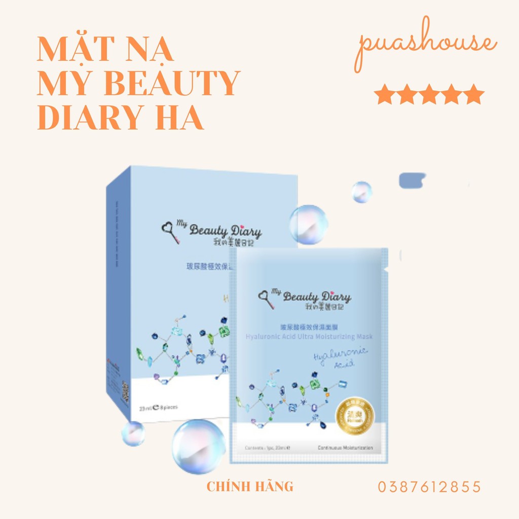Mặt nạ My beauty diary cấp nước hộp 8 miếng