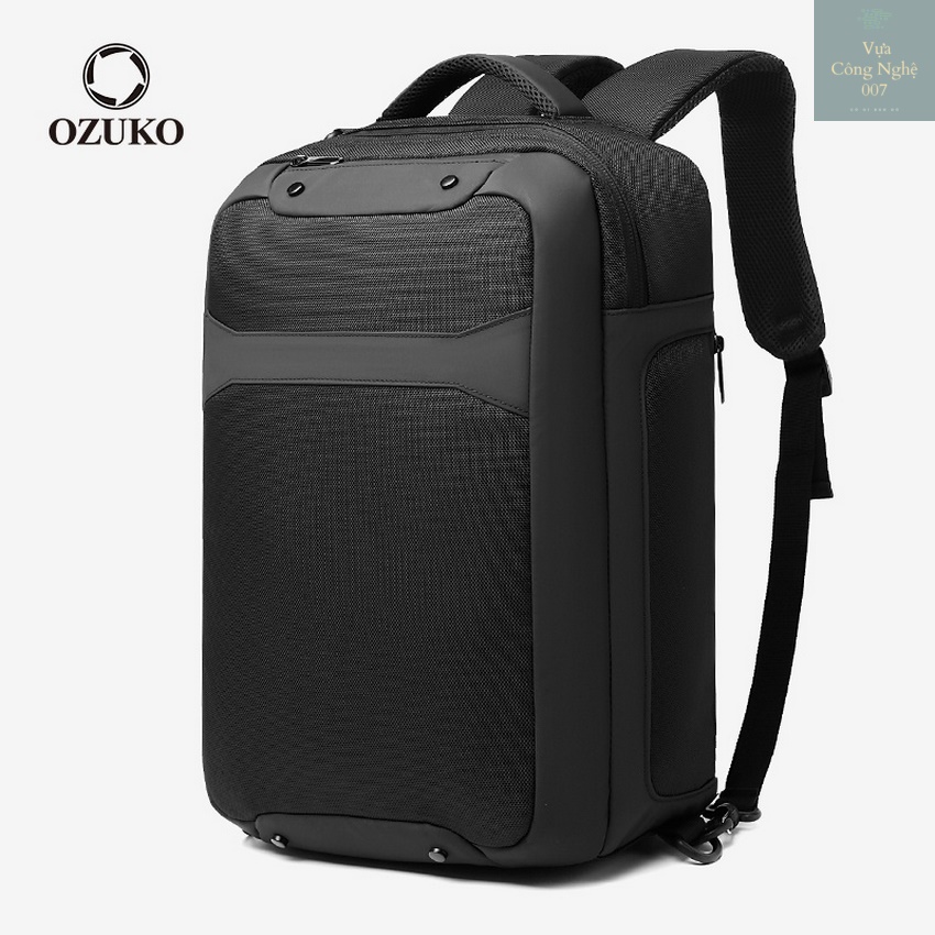 Balo OZUKO chống nước chống trộm có cổng sạc USB thời trang cho nam