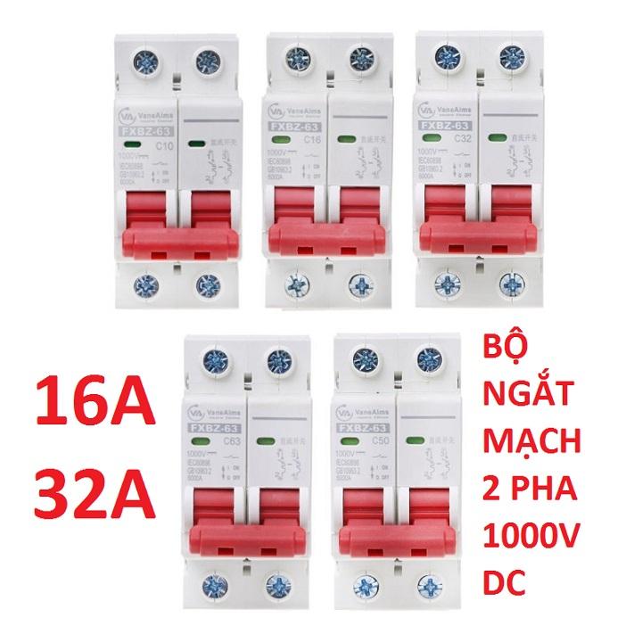Bộ ngắt mạch 1 chiều cb dc 1000v 2p 32a