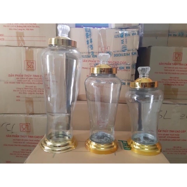 Binh thủy tinh 6l