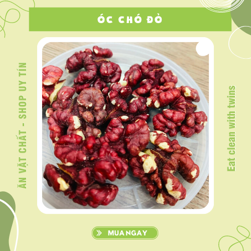 Quả Óc Chó Đỏ Nhập Mỹ - Hạt Ăn Vặt Dinh Dưỡng Cao Cấp Tốt cho trí não tim mạch - Hộp 500g