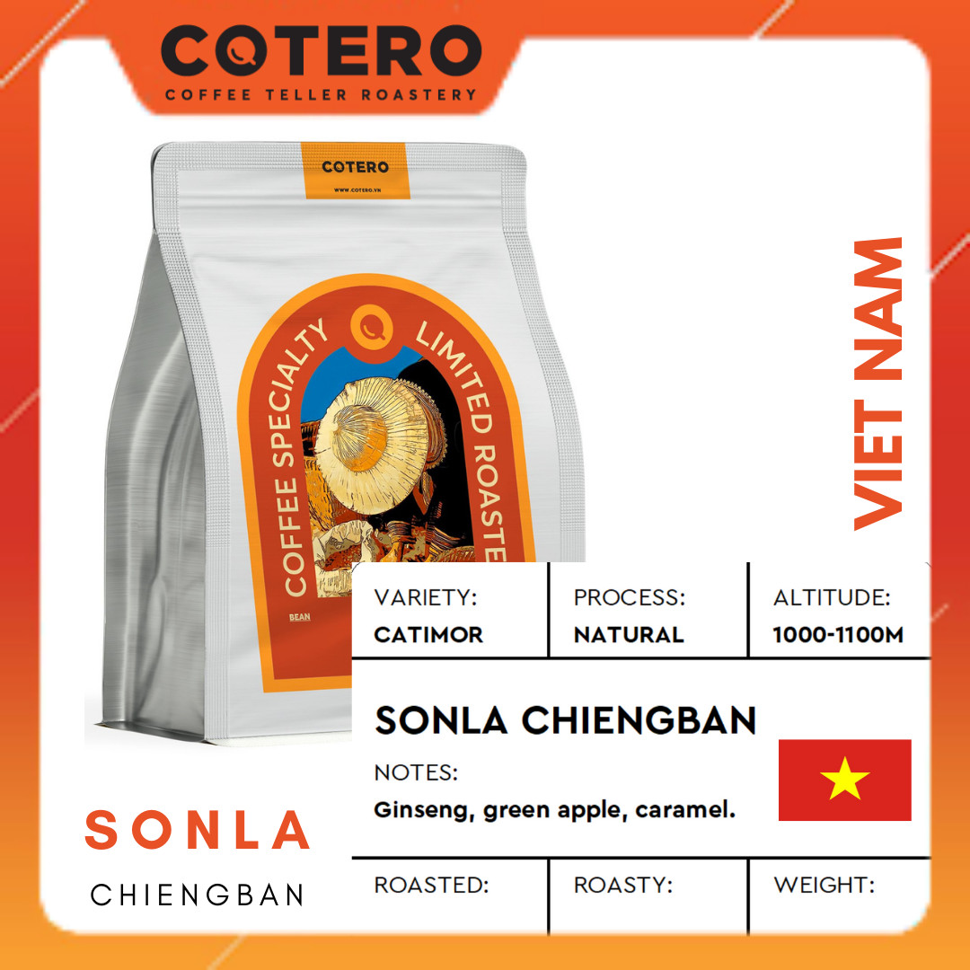 Cà Phê Hạt Specialty Việt Nam Sơn La Chiềng Ban Natural - COTERO Coffee, pha Drip, Coldbrew, Espresso...