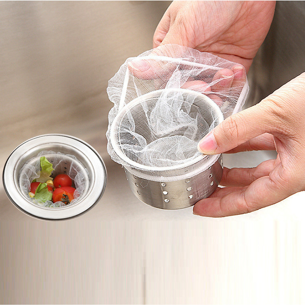 Túi lưới lọc bồn rửa chén