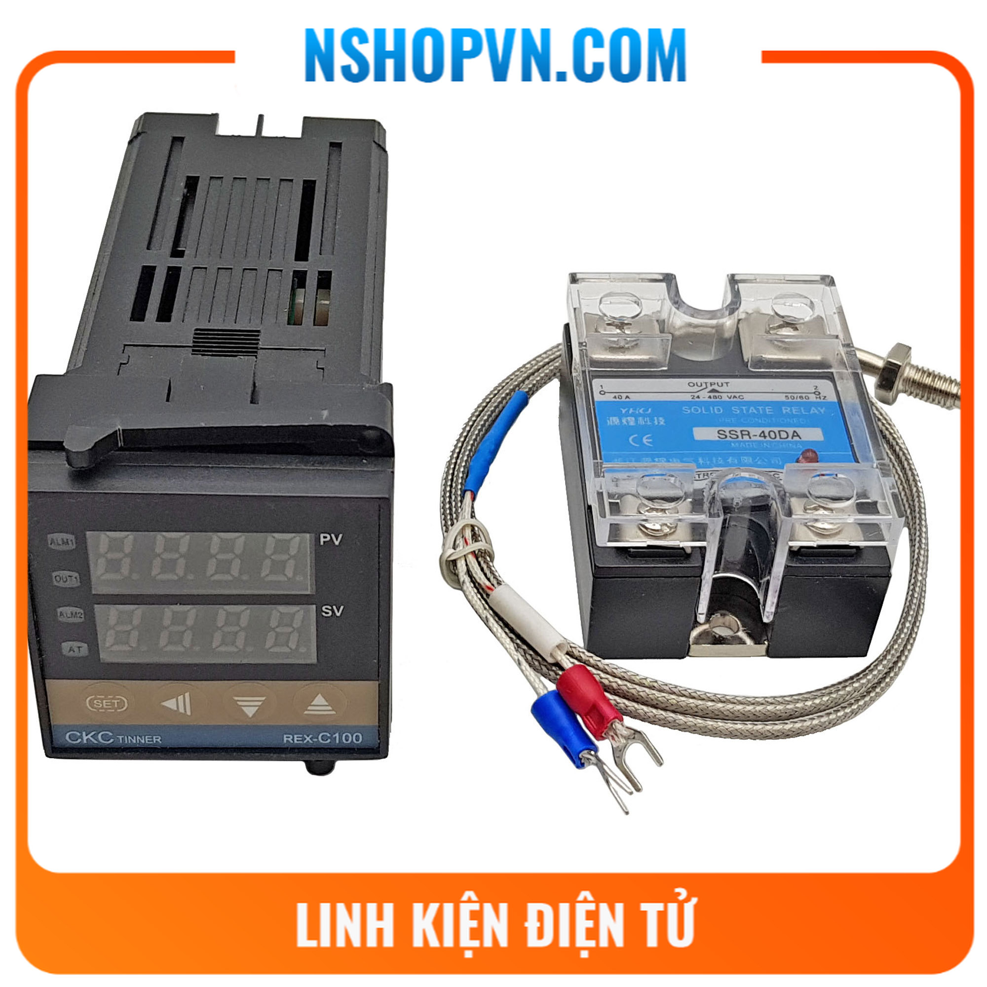 Bộ khống chế nhiệt độ 400 độ REX-C100 + SSR 40DA