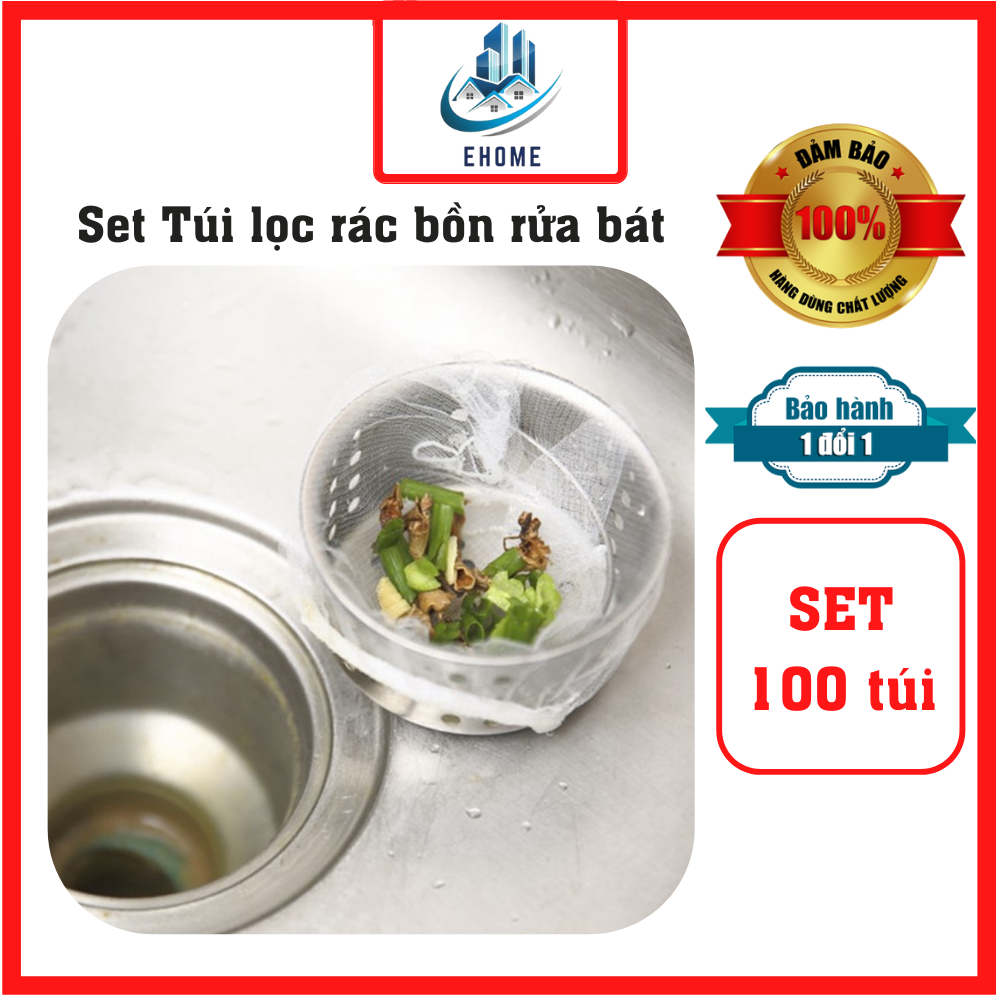100 chiếc túi lọc rac bồn rửa bát tiện lợi