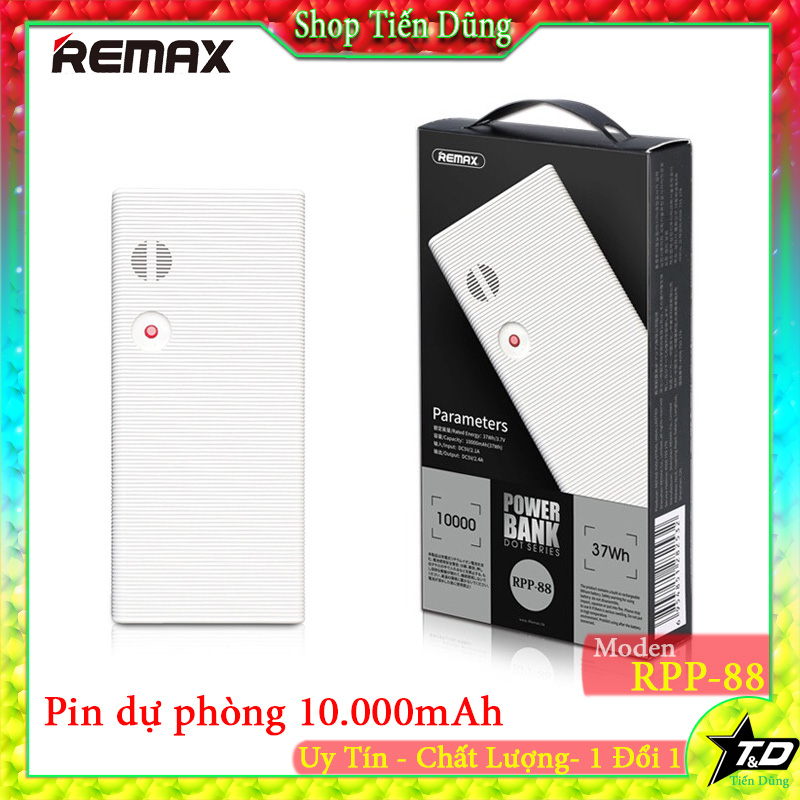 Pin sạc dự phòng remax rpp 88 dung lượng 10000mah cao cấp