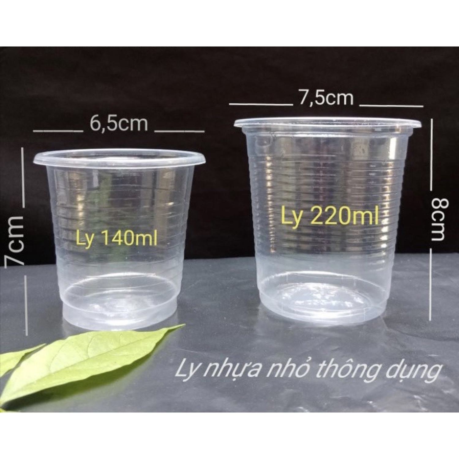Lốc 50 ly nhựa dùng 1 lần 140ml / 220ml