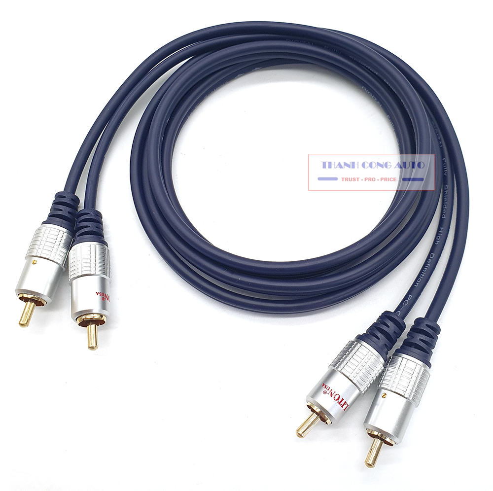  Dây AV hoa sen 4 đầu   2RCA-2 RCA  dài 1.5M- hàng hãng Liton 