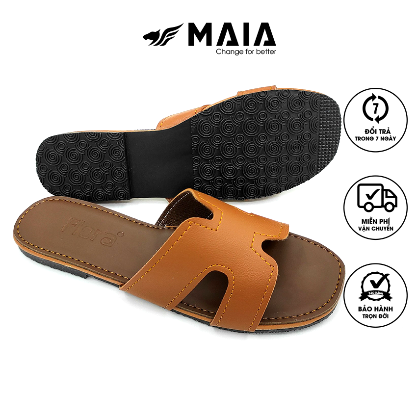 Dép nữ thời trang Maia - quai ngang chữ H sang trọng - mặt đế may thủ công bền đi êm chân MA5751 (nhiều màu)