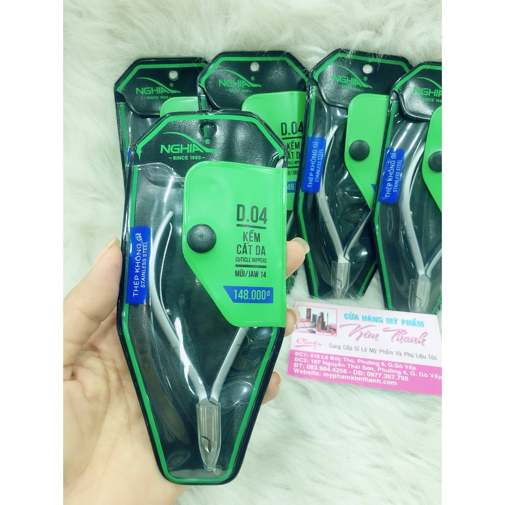 Kềm cắt da - Inox D04 - Kềm Nghĩa chính hãng ( MẪU MỚI )