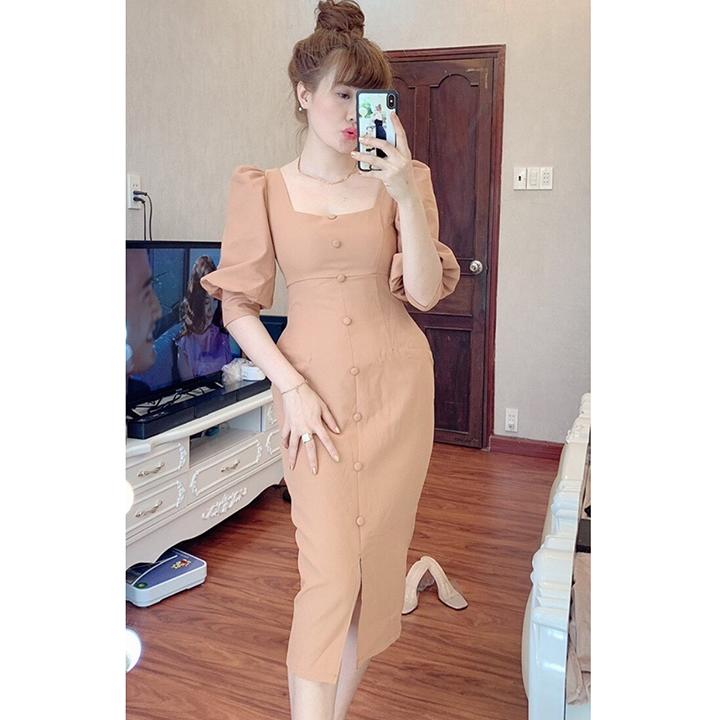 [CAM KẾT Y HÌNH, VẢI DÀY MỀM] Đầm dự tiệc, váy ôm body, đầm ôm thời trang nữ màu da sang chảnh DOTPMC