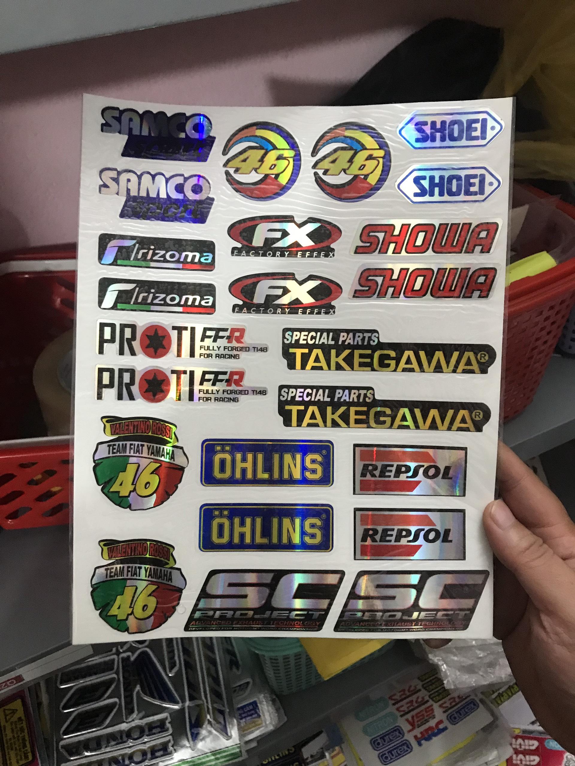 Tem 7 Màu Takegawa Repsol Showa Nguyên Tấm