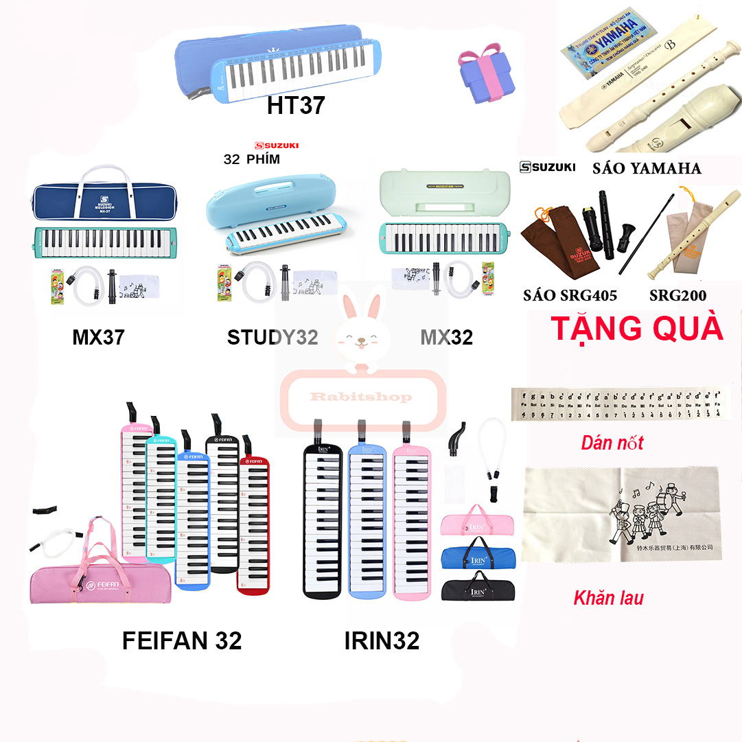 Đàn thổi -Kèn Melodion - Melodica Suzuki MX32D(chính hãng) Âm Thanh Cực Hay(kèm hộp đựng)-sáo suzuki SRG405-SÁO Yamaha YRS24B