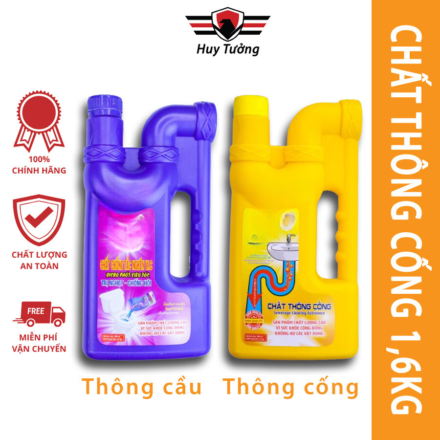 Chất thông tắc cống thông tắc bồn cầu chống hôi Siêu mạnh 5 phút - Huy Tưởng