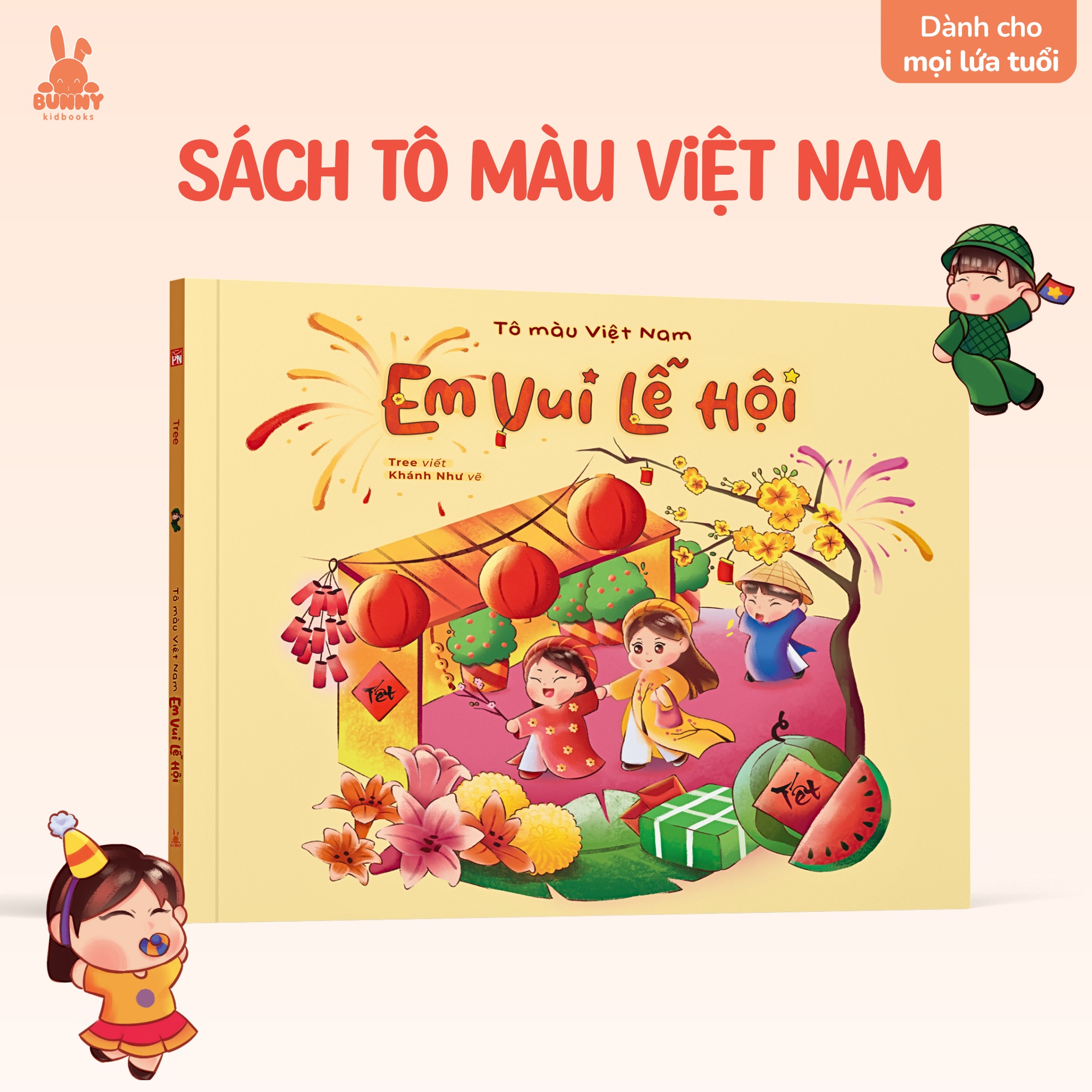 Vietnam Coloring Book: I'M Happy for the Festival