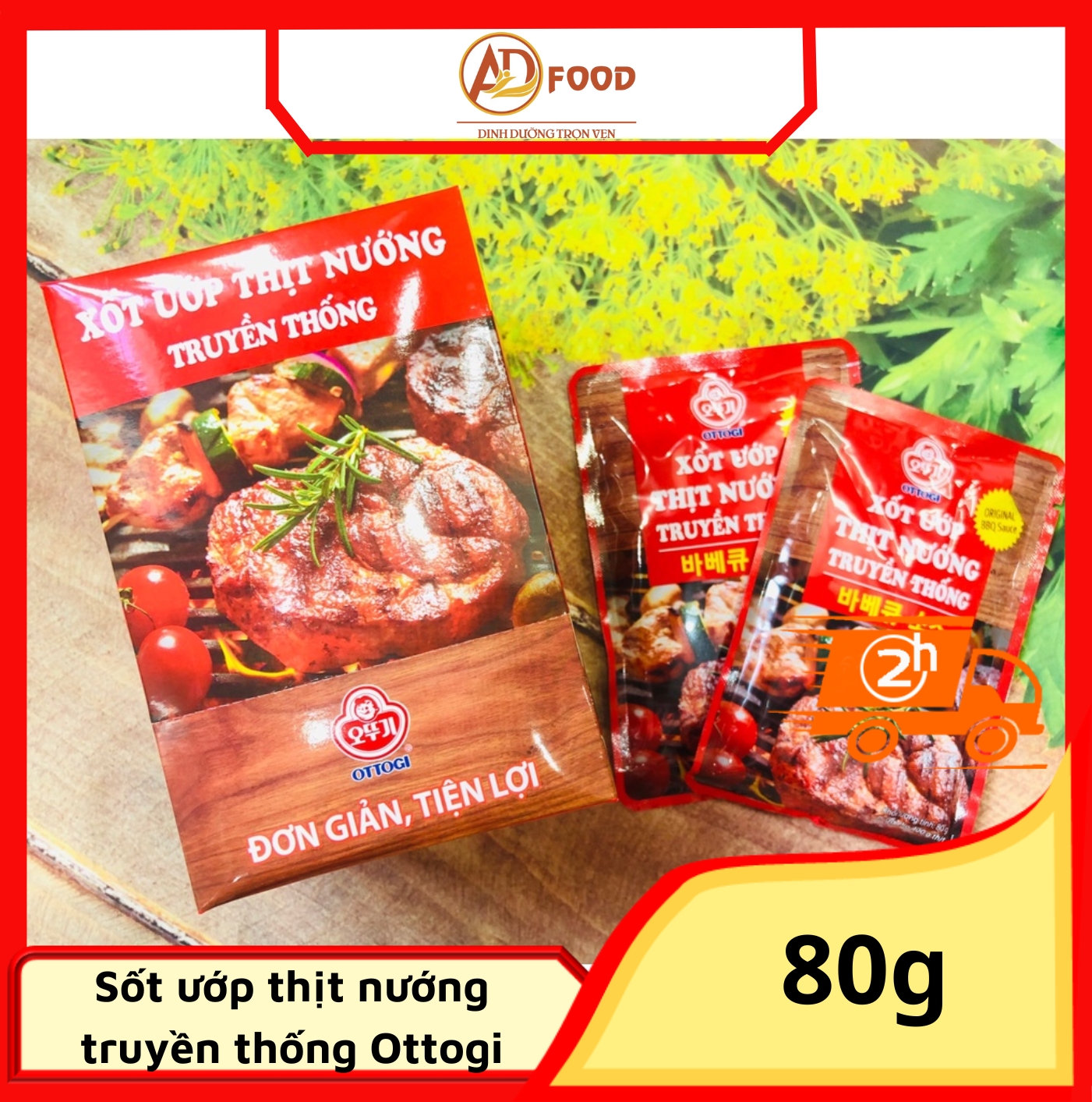 Sốt ướp thịt nướng truyền thống Ottogi gói 80g