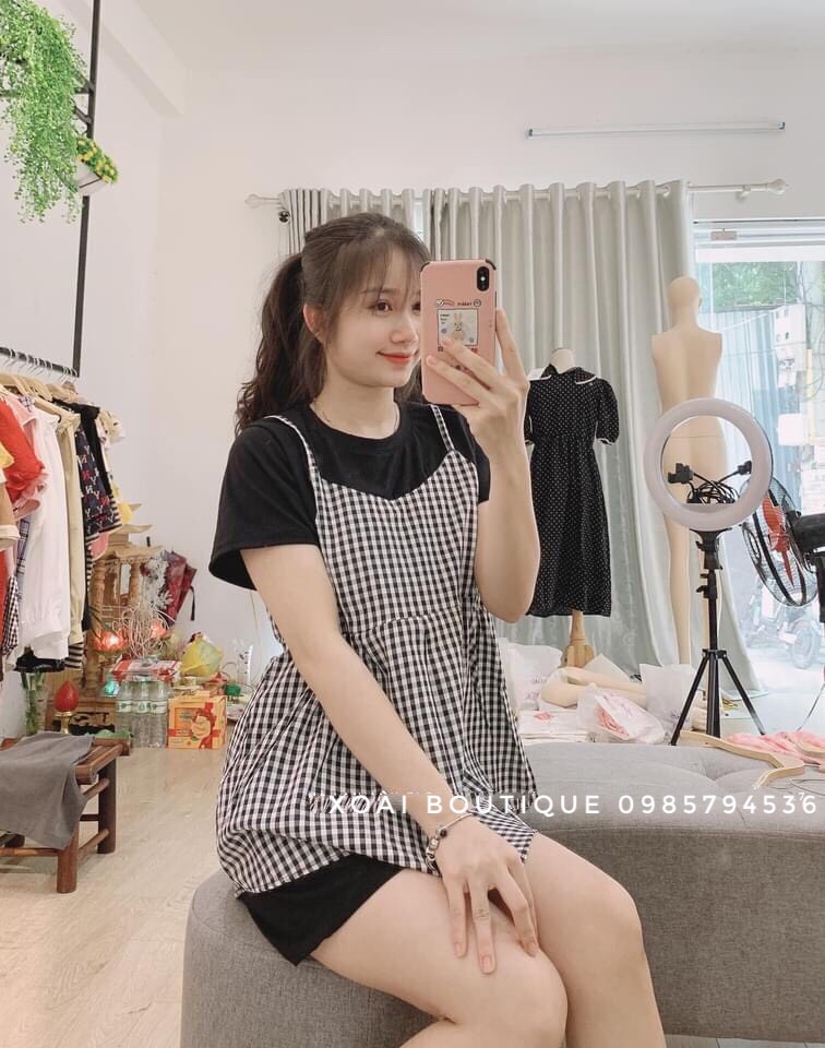 Bộ đồ bầu kết hợp sau sinh vm mom