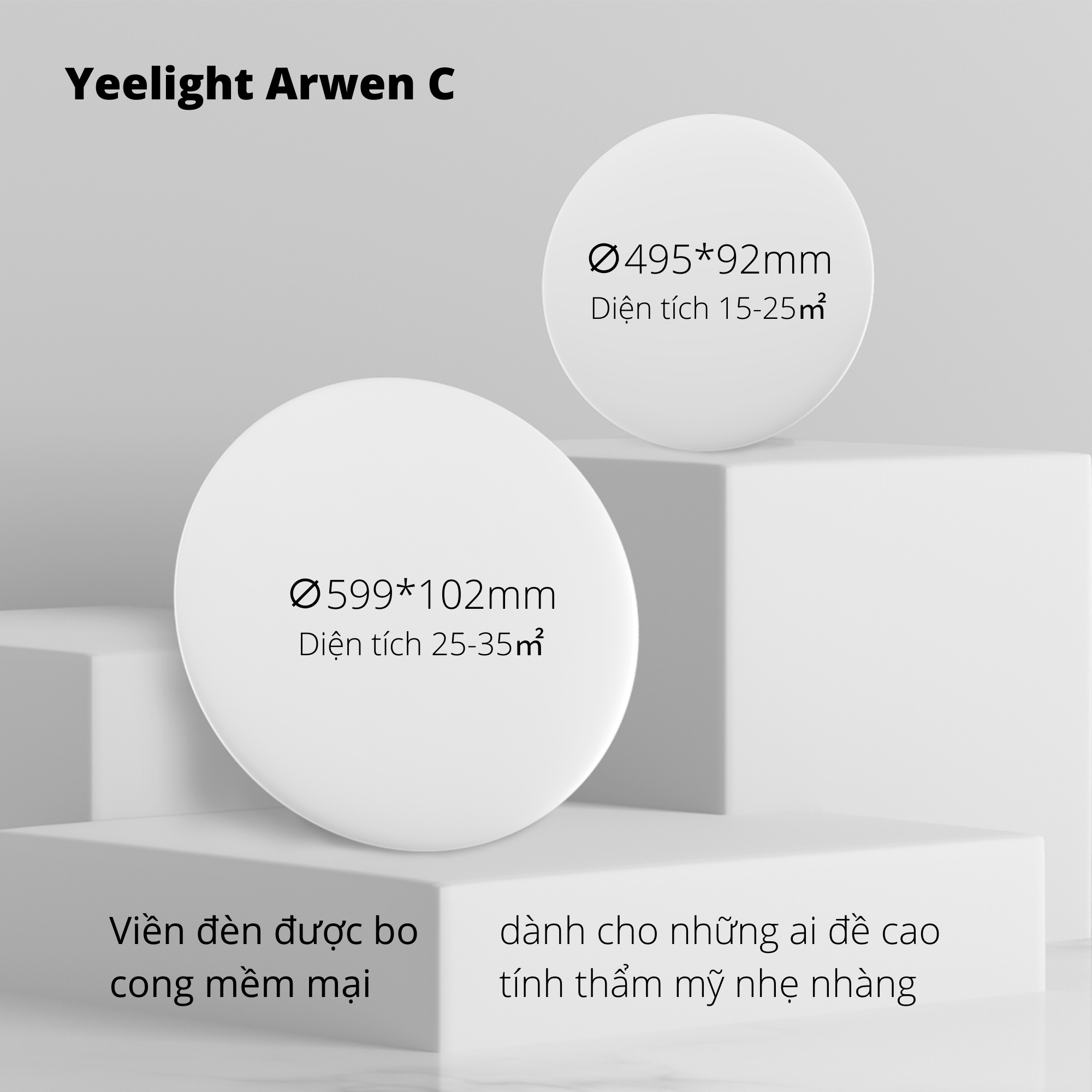 Đèn led ốp trần thông minh yeelight arwen c550 - ylxd013c - 50w - led rgb hắt trần - module cài đặt nhanh