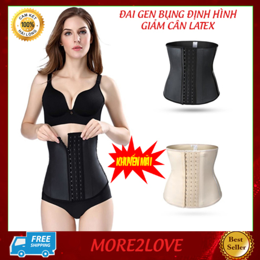 Gen Định Hình Vòng Bụng 9 xương 25cm - Chất Liệu Cao Su Cao Cấp, Mịn Màng Thoáng Mát Đàn Hồi Tốt Tuyệt Đối Không Dị Ứng Với Da - Gen Nịt Bụng Giá Rẻ, Dây Đai Nịt Bụng Giảm Mỡ, Gen Định Hình Sau Sinh - More2Love