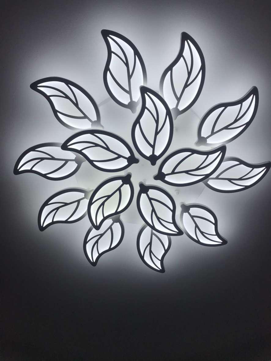 Đèn Ốp Trần LED - Mâm Lá Cây Tre Ba Màu Ánh Sáng Có Điều Khiển Từ Xa