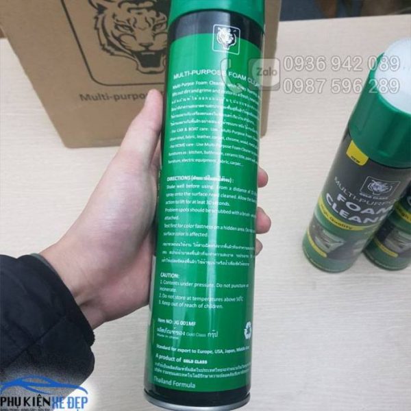 Xịt bọt vệ sinh đa năng FOAM CLEANER (bình 650ml), vệ sinh đồ da, vệ sinh nội thất ô tô
