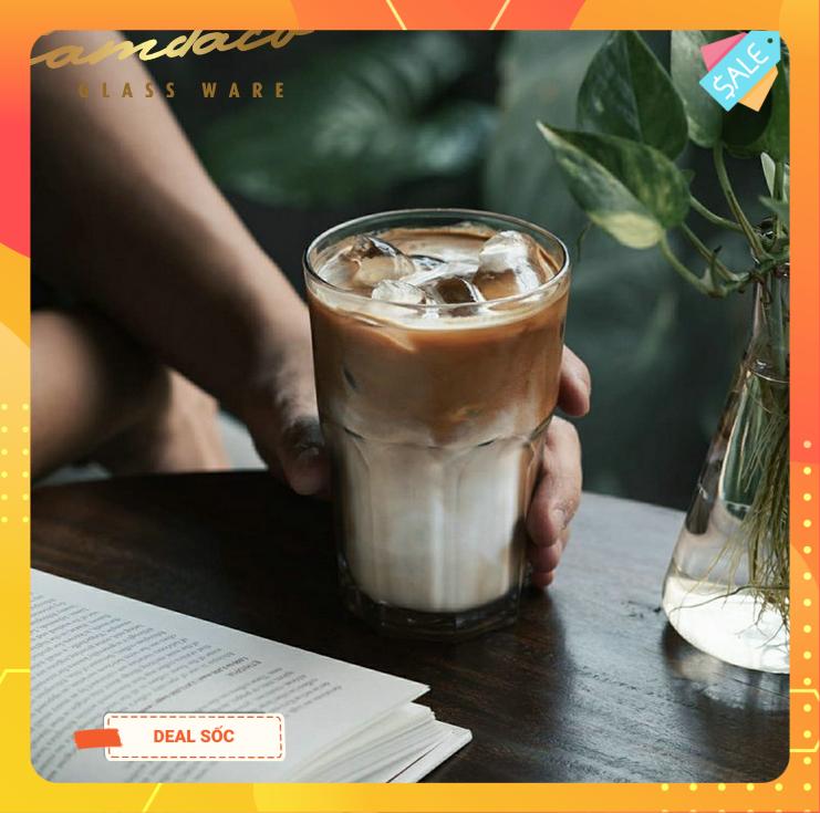 [HCM]Bộ 6 Ly Cốc Thủy Tinh 8 Góc Trung 330ML Camdaco