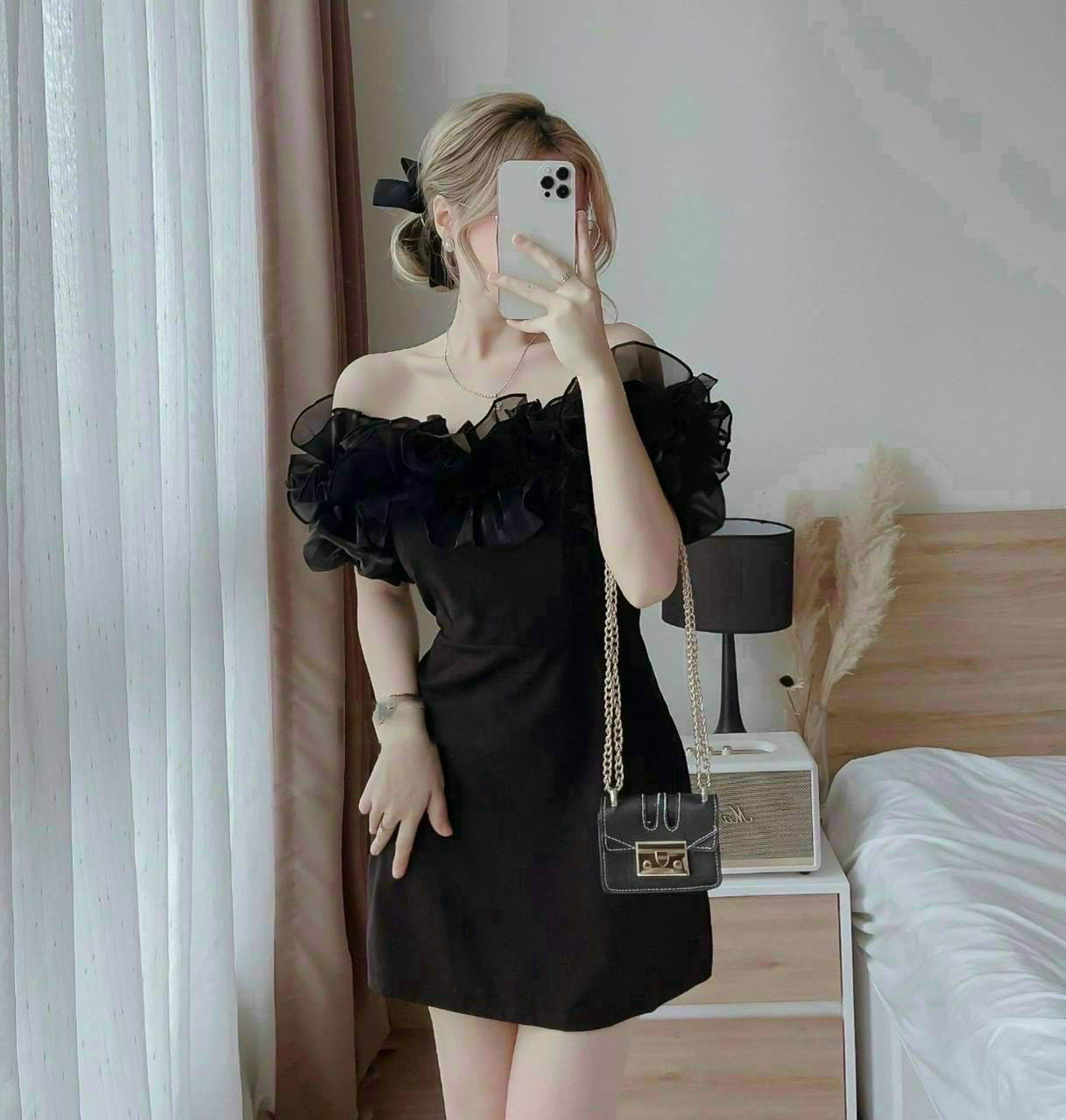 Đầm Nữ trễ vai siêu quyến rũ thiết kế dự tiệc phù hợp đi chơi đi dạo