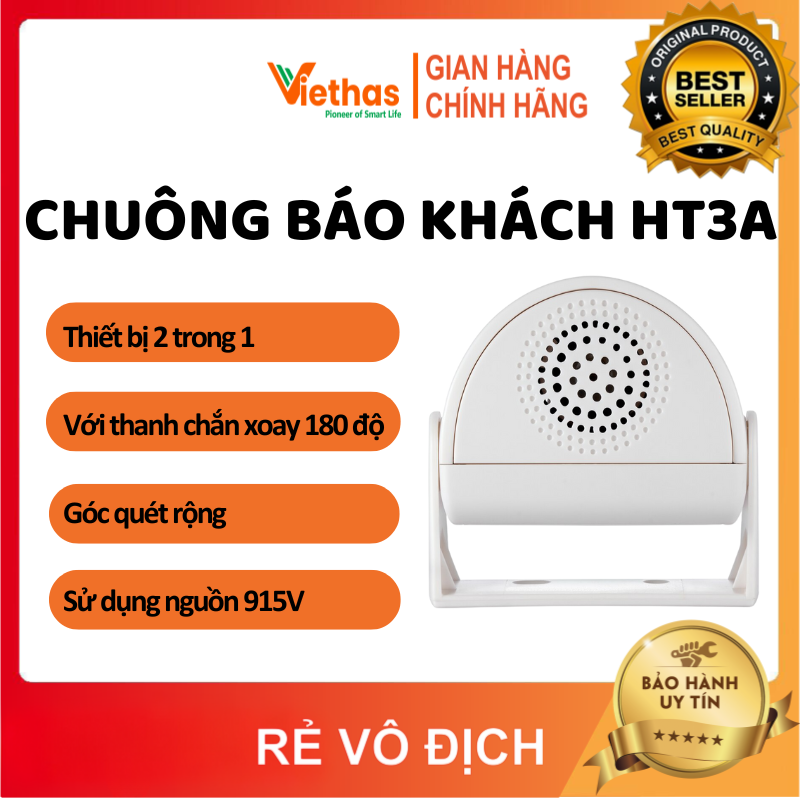 Chuông báo khách cảm biến hồng ngoại ELITEK HT3A
