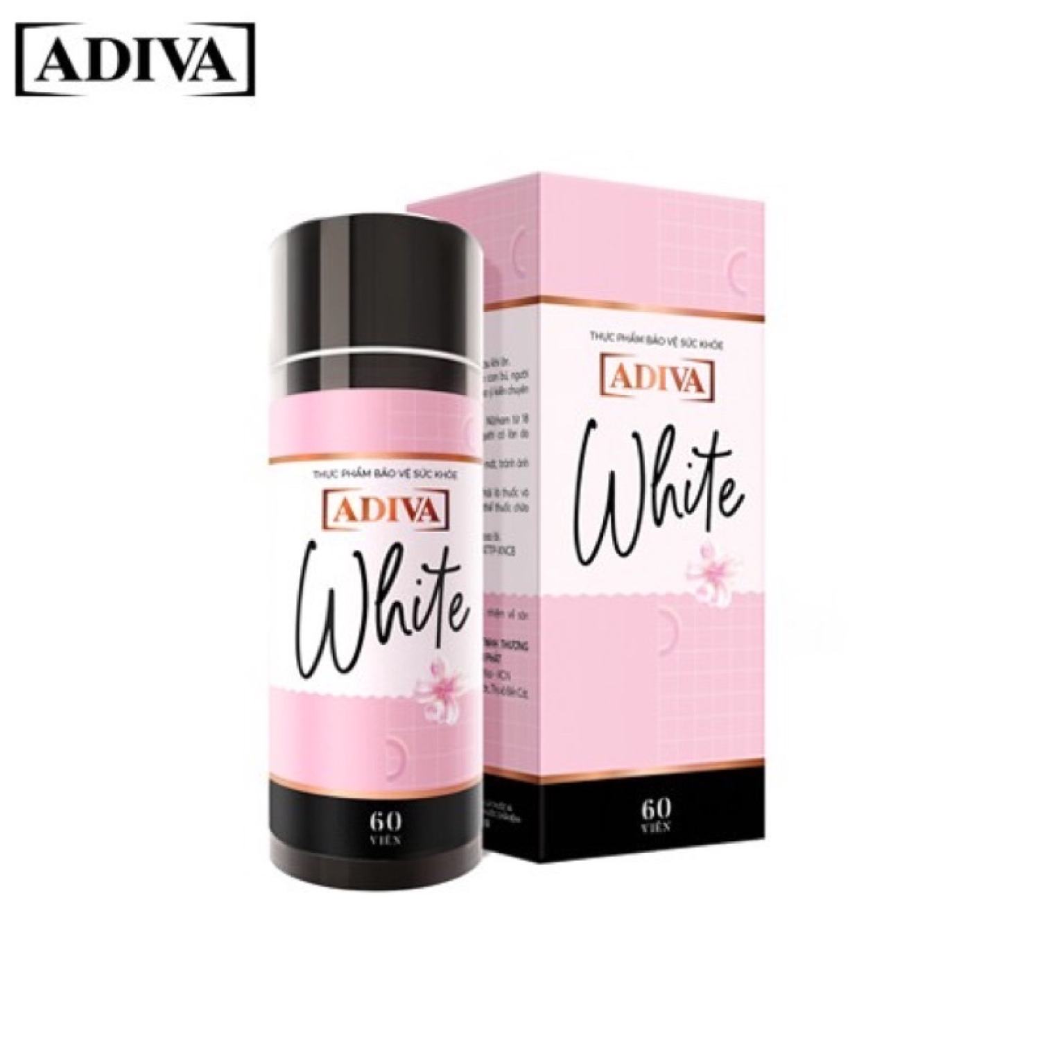 Viên uống trắng da Adiva White - Hộp 60 viên