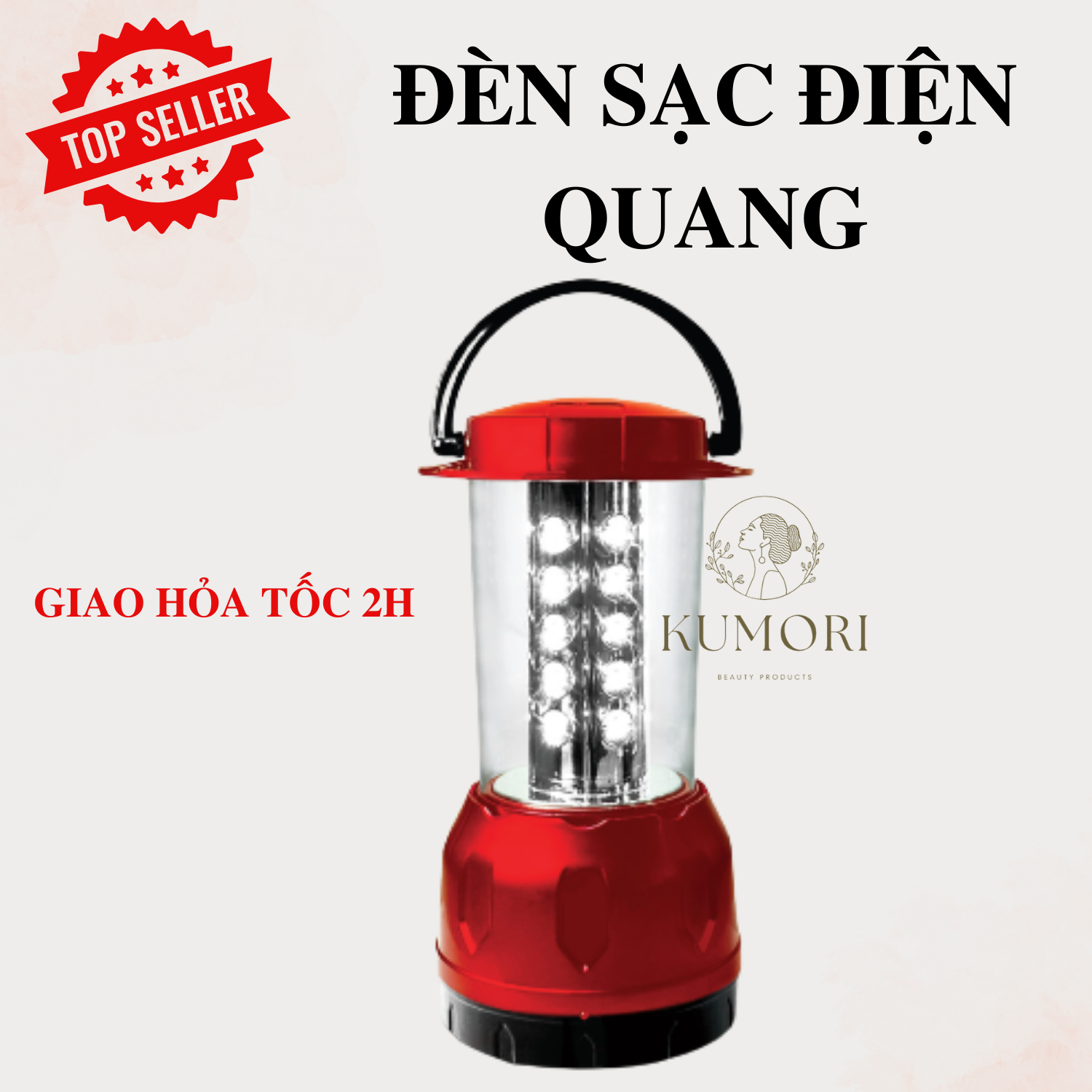 ĐÈN SẠC ĐIỆN QUANG ĐQ PRL01 0276 đèn sạc điện dùng lúc cúp điện trữ điện thắp sáng khi mất điện KUMORI SHOP