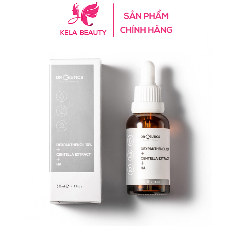 Serum B5 Dr ceutics Dexpanthenol 10% + Centella Extract + HA 30ml Kela Beauty phục hồi da căng bóng da hồng hào
