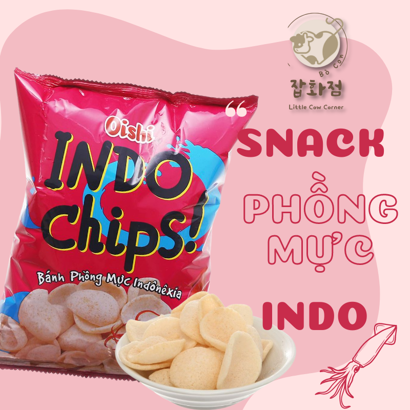 COMBO 10 Bánh Snack Bim Bim Phồng Mực Oishi Indo Chips 32g