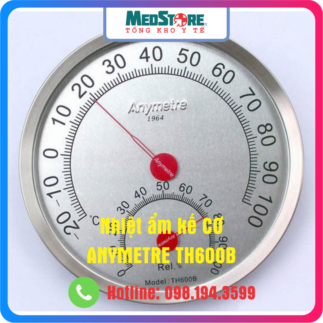 Nhiệt ẩm kế treo tường anymetre th600b - tbyt medstore