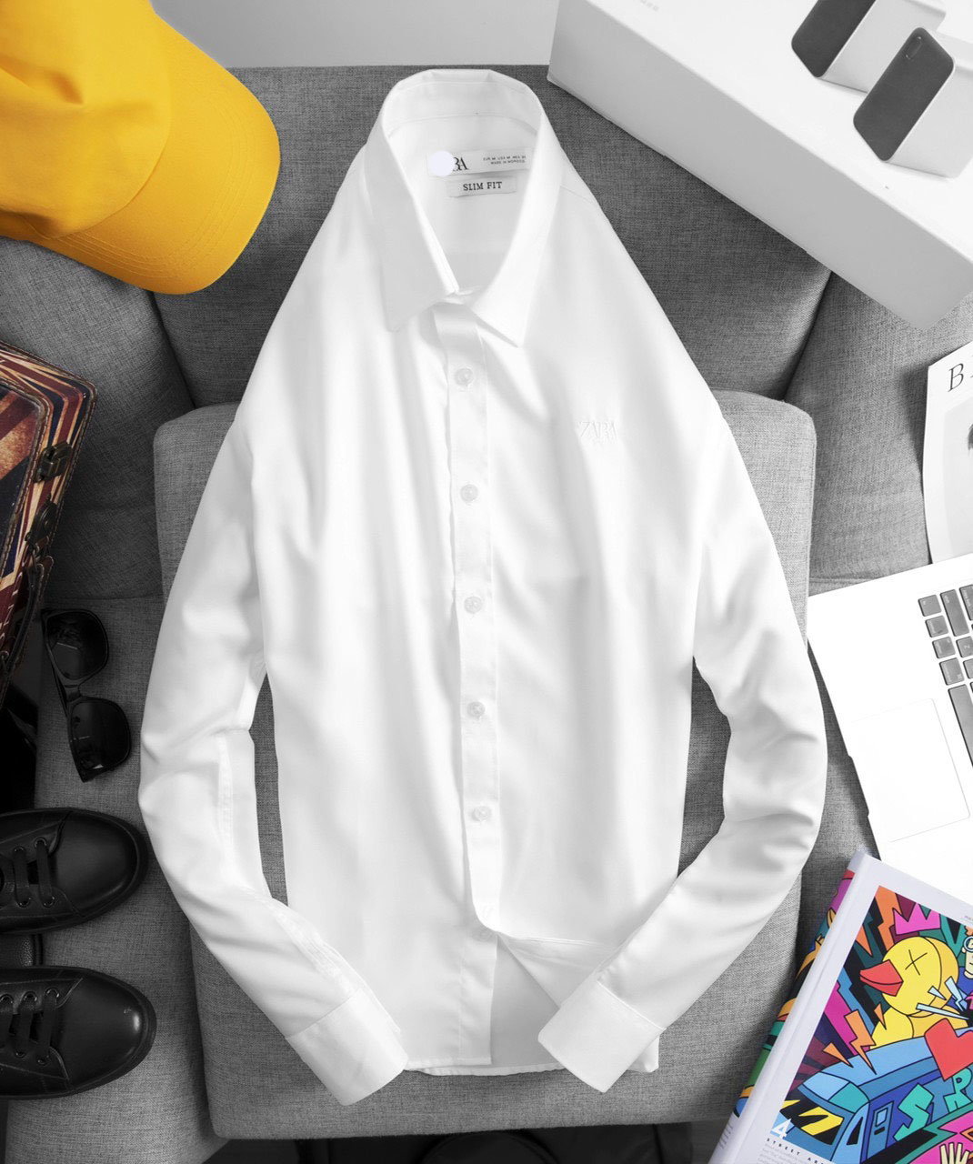 [HCM]Áo sơ mi nam học sinh -trơn phom body kiểu dáng Hàn Quốc siêu hot dễ kết hợp với các loại quần (Nhiều màu)