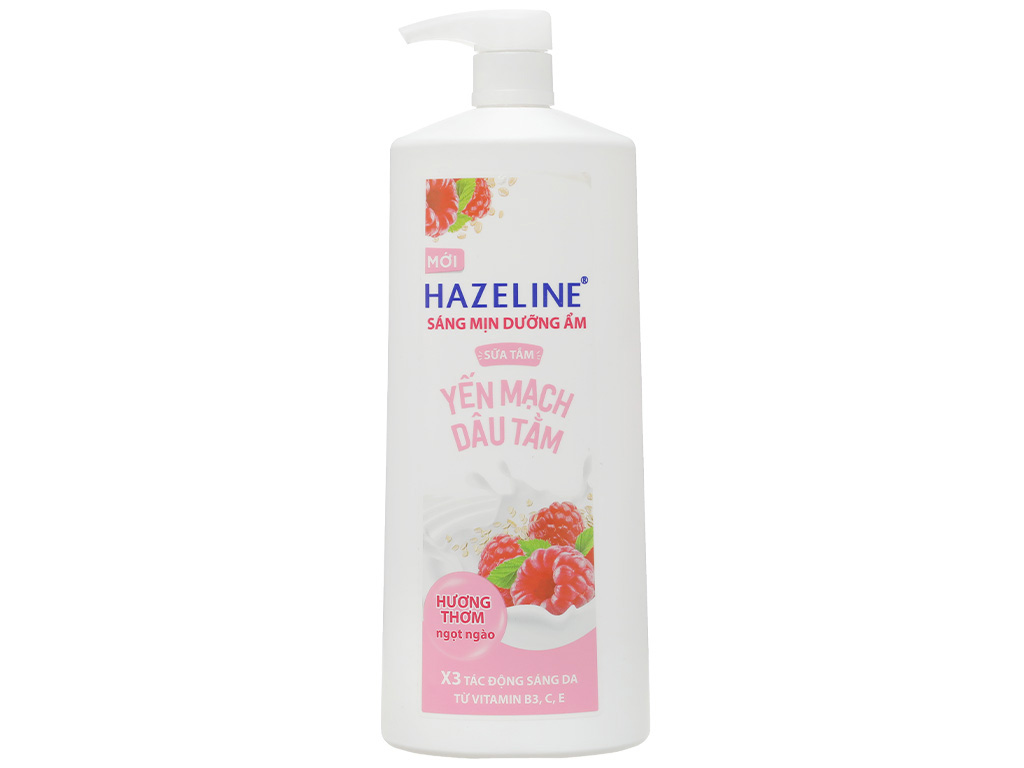 Sữa tắm Hazeline yến mạch dâu tằm/match lựu đỏ 1kg sữa tắm dưỡng ẩm sáng da rạng ngời thuần khiết
